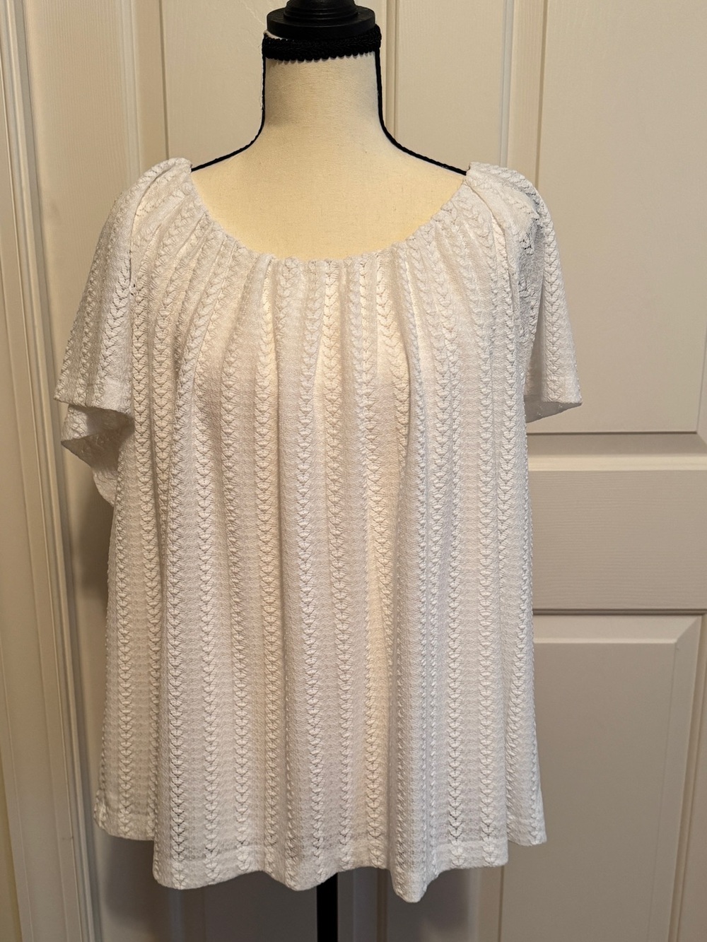LOFT white Eyelet Blouse